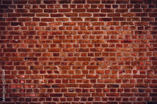 Exterior factory brown brick wall texture background