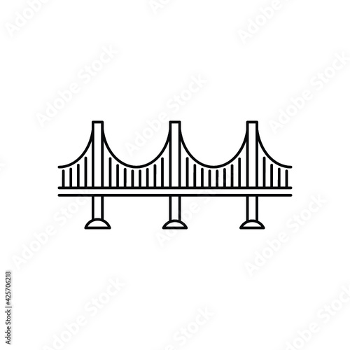 Bridge icon. Building symbol. Architecture pictogram,