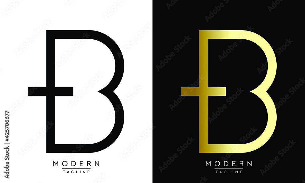 Obraz premium Modern BE or EB Alphabet Abstract Letter Logo Design. Initial BE Vector