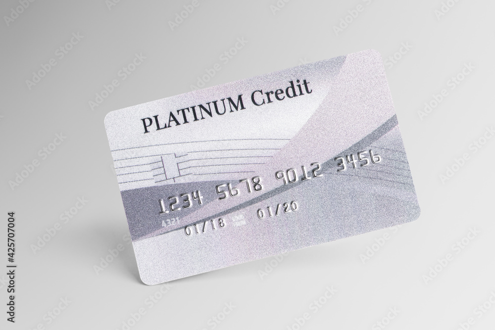 Platinum credit card mockup money and banking Platinum credit card mockup money and banking