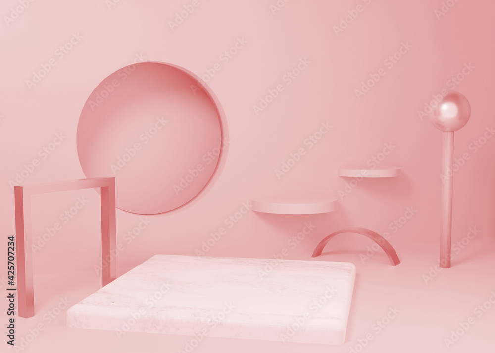 3d rendering Pink pastel display podium product stand on background. abstract minimal geometry. Premium Image 3d rendering Pink pastel display podium product stand on background. abstract minimal geometry. Premium Image