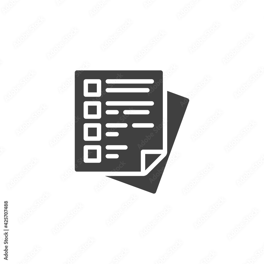 Questionnaire checklist vector icon Questionnaire checklist vector icon