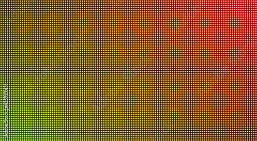 Led screen. Television texture. Pixel background. Lcd monitor with points. Digital display. Yellow TV videowall. Electronic diode effect. Projector grid template . Vector illustration.