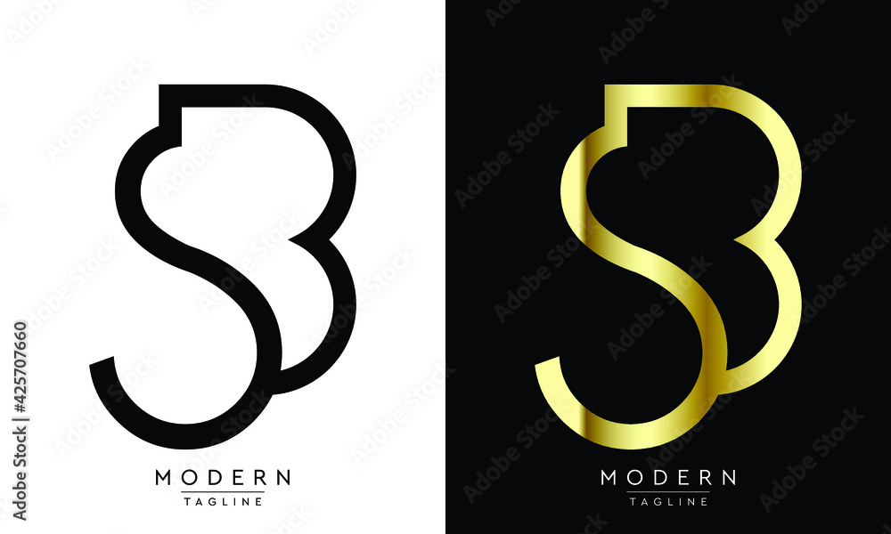 Luxury BS or SB Alphabet Letter Icon monogram logo Luxury BS or SB Alphabet Letter Icon monogram logo