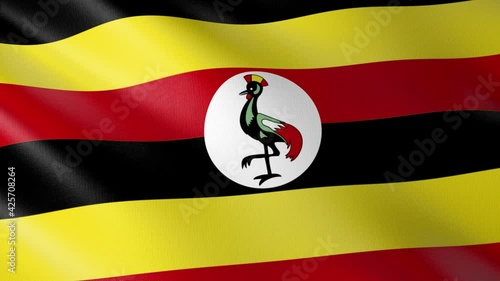 Flag of The Uganda. Flag's footages are rendered in real 3D software. Perfect for TV, Movies, social, HUD, presentations, webs etc.
