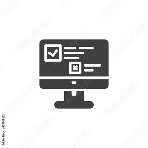 Online review, feedback vector icon