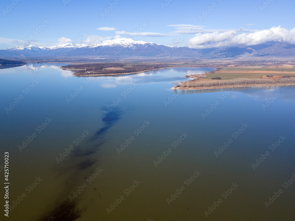 Aerial view of Koprinka Reservoir, Bulgaria