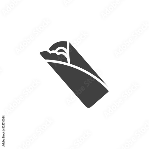 Mexican burrito vector icon