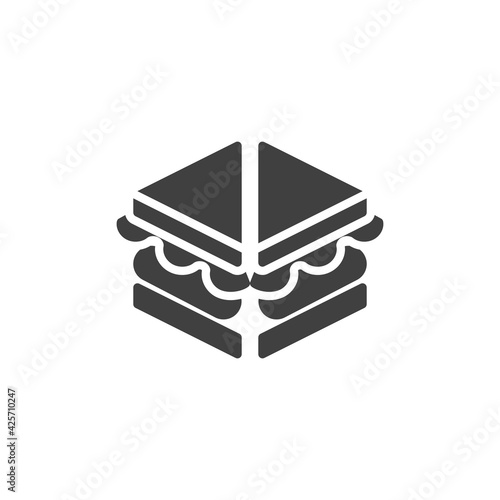 Triangle sandwich vector icon
