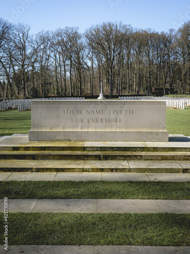 Airborn Cemetery, Arnhem Oosterbeek, Netherlands 28 Februari 2021 photo