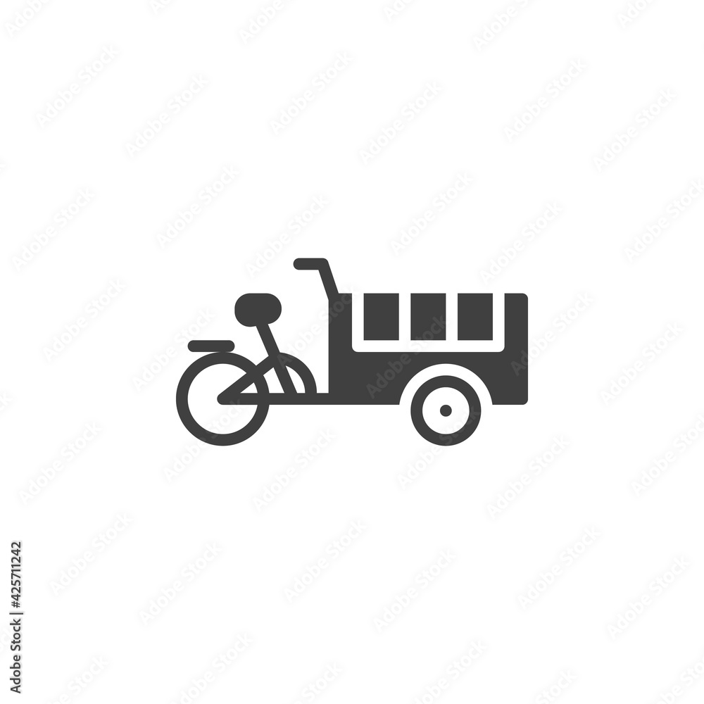 Street food bike vector icon Street food bike vector icon