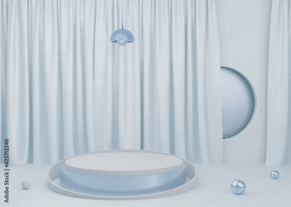 3d rendering Blue pastel display podium product stand on background. abstract minimal geometry. Premium Image 3d rendering Blue pastel display podium product stand on background. abstract minimal geometry. Premium Image