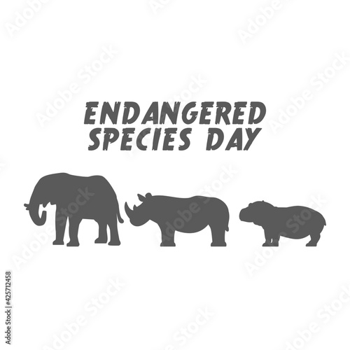 vector graphic of endangered species day good for endangered species day celebration. flat design. flyer design.flat illustration.