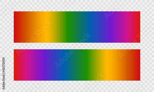 Spectrum set. visible light, infrared, and ultraviolet. electromagnetic radiation. sunlight color. Vector illustration.