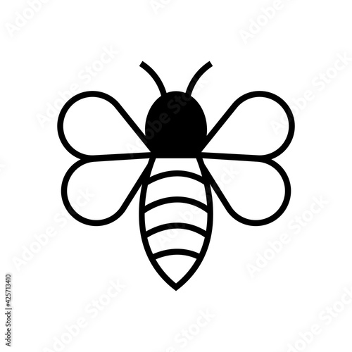 Bee icon design template vector