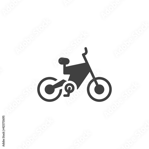 Electric bicycle vector icon