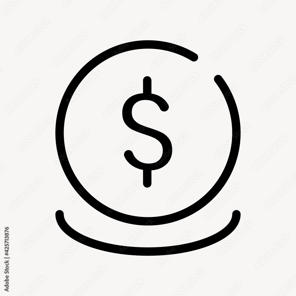 USD coin line icon USD coin line icon