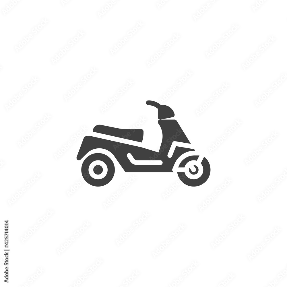 Electric scooter vector icon