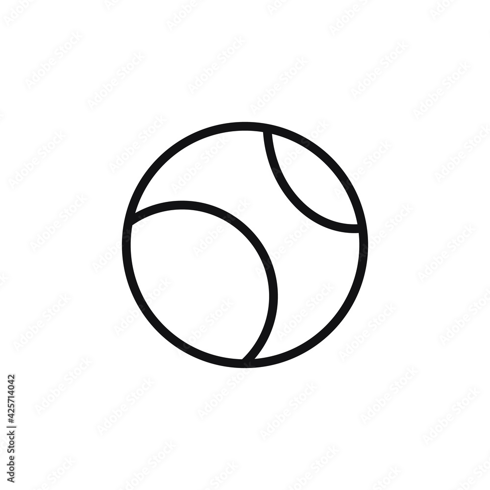 tennis ball icon outline style template. Trendy style tennis ball icon outline style template. Trendy style