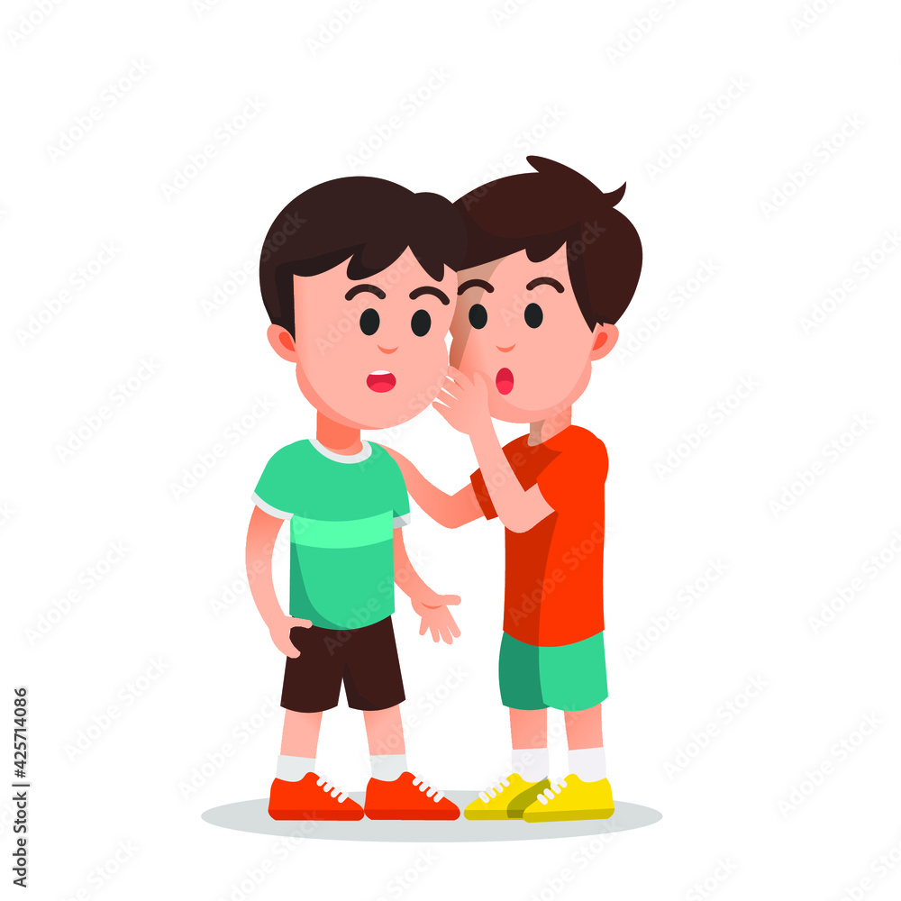 boy whispered something to his friend boy whispered something to his friend
