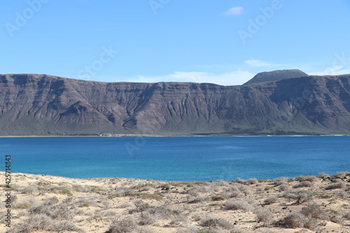 Obraz na płótnie Paysages La Graciosa Lanzarote Îles Canaries Espagne w salonie