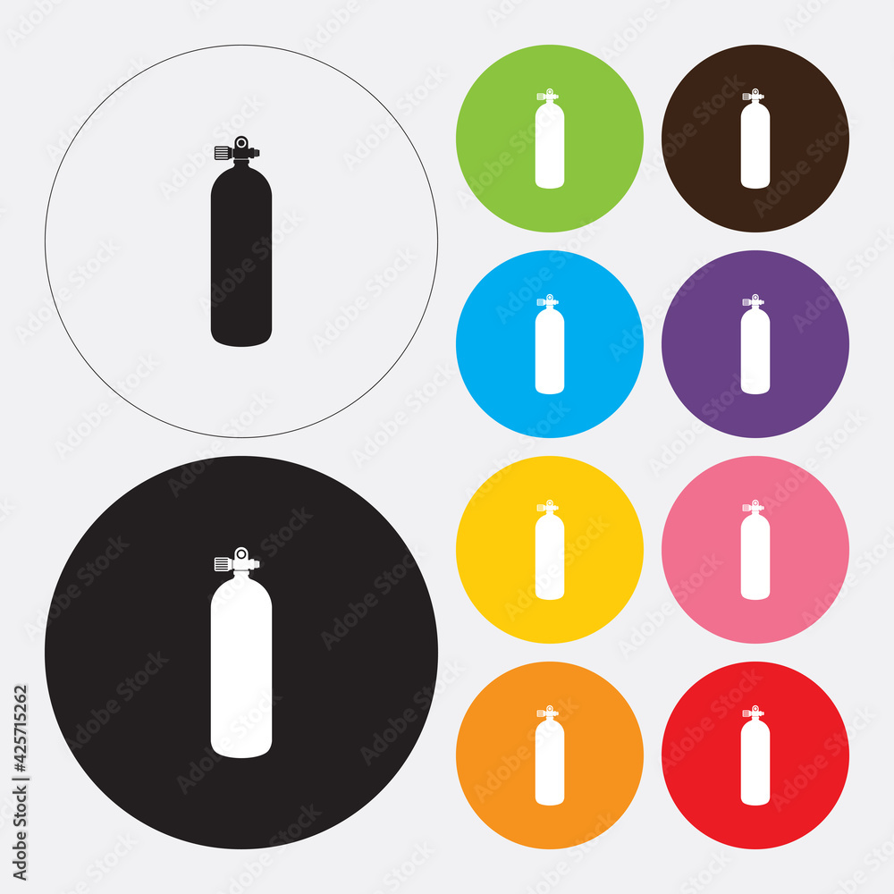 Diving air cylinders icon Diving air cylinders icon