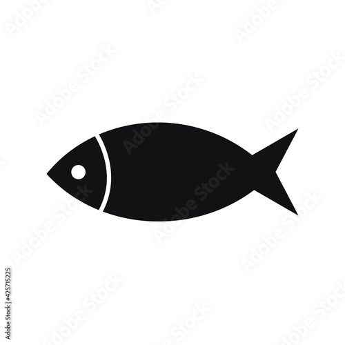 fish icon flat design