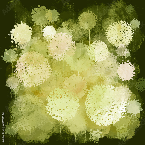 花のような森のような水彩