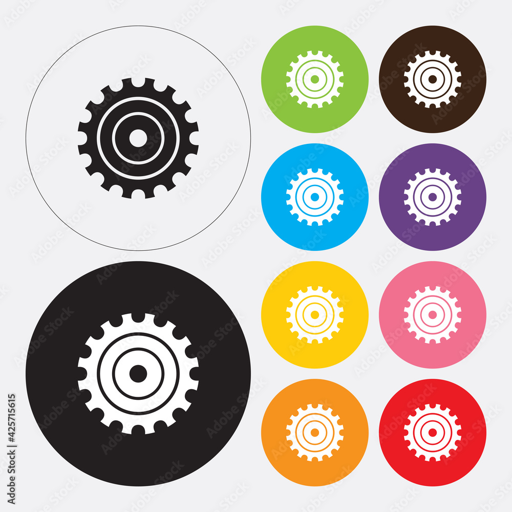 Gear or cog icon Gear or cog icon
