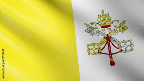 Flag of The Vatican City. Flag's footages are rendered in real 3D software. Perfect for TV, Movies, social, HUD, presentations, webs etc.