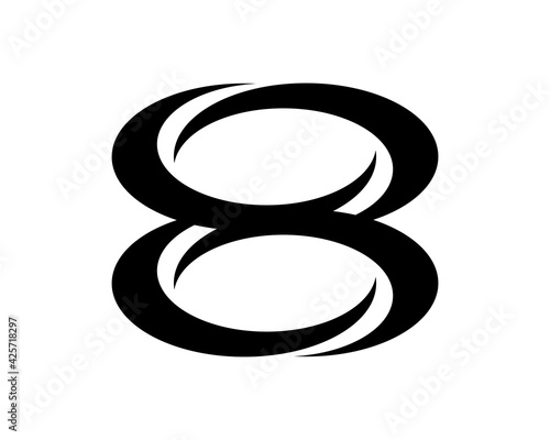 Number 8 logo vector icon