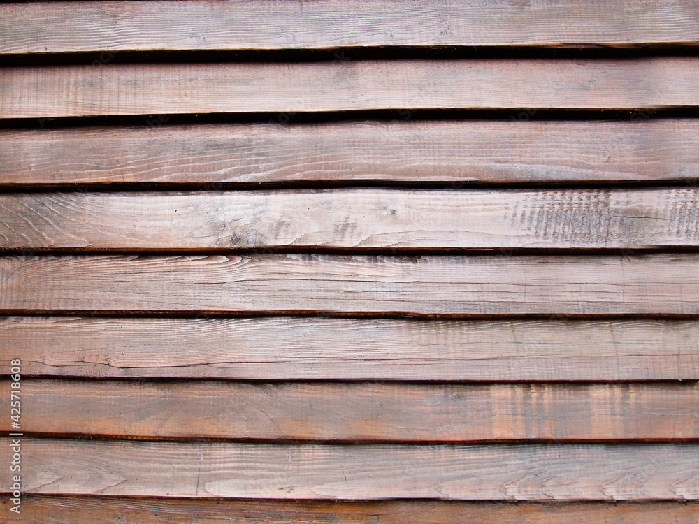 Obraz premium Facade detail with wooden wall paneling close-up