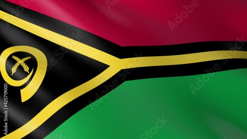 Flag of The Vanuatu. Flag's footages are rendered in real 3D software. Perfect for TV, Movies, social, HUD, presentations, webs etc.