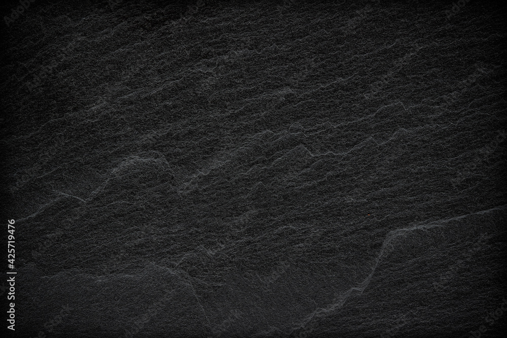 Fototapeta premium Dark grey black slate background or texture.