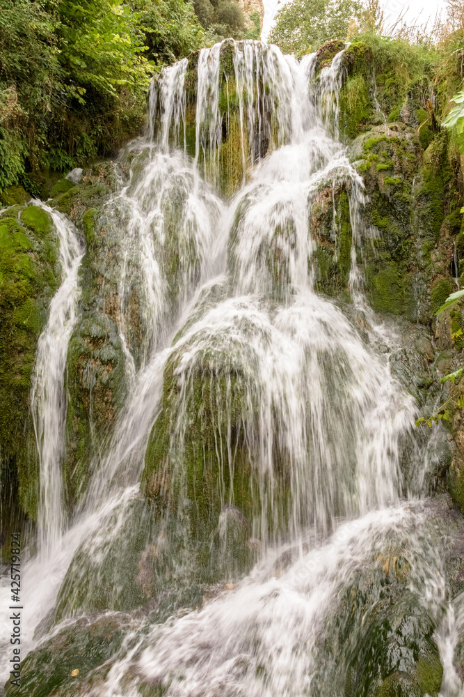 Naklejka premium Waterfall in Tobera, Burgos, Castilla y Leon, Spain