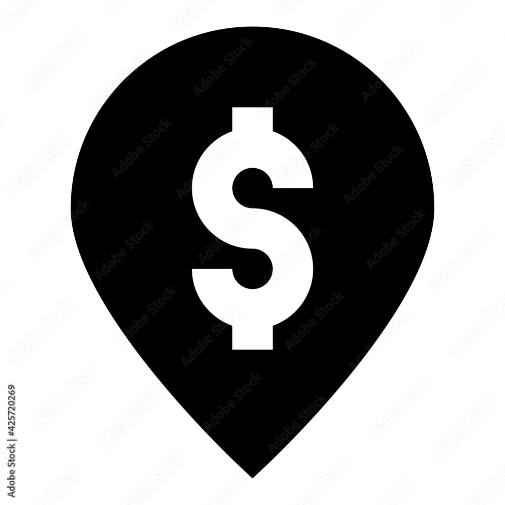 A very well designed linear icon of financial location
A very well designed linear icon of financial location