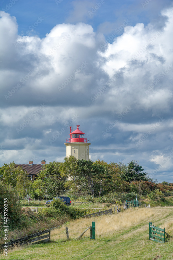 Leuchtturm von Westermarkelsdorf,Insel Fehmarn,Ostsee,Schleswig-Holstein,Deutschland