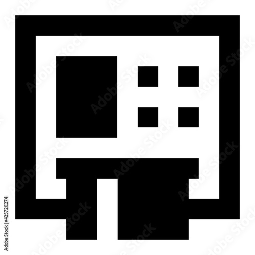 
Atm machine creatively designed in linear style icon 


