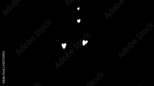 Hearts popping up with alpha matte 