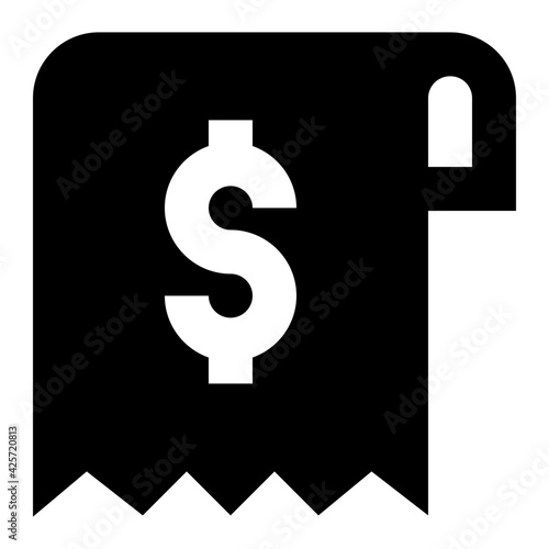 
A very well designed linear icon of invoice 

