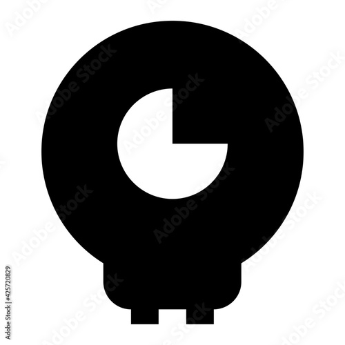 
A very well designed linear icon of infographics idea 

