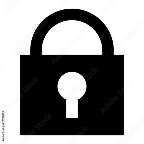 
A very well designed linear icon of padlock 

