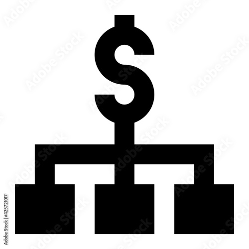 
A very well designed linear icon of financial hierarchy 

