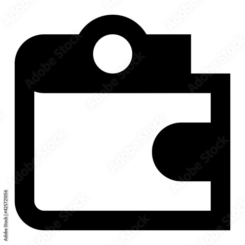 
A very well designed linear icon of wallet 

