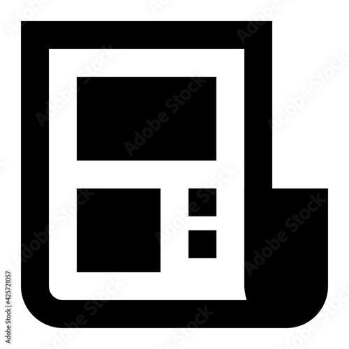 
A very well designed linear icon of business document 

