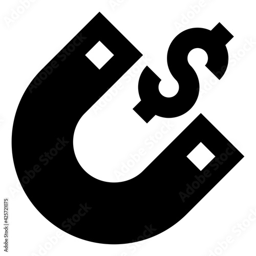
A very well designed linear icon of financial Attraction 

