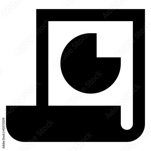 
A very well designed linear icon of infographics report 

