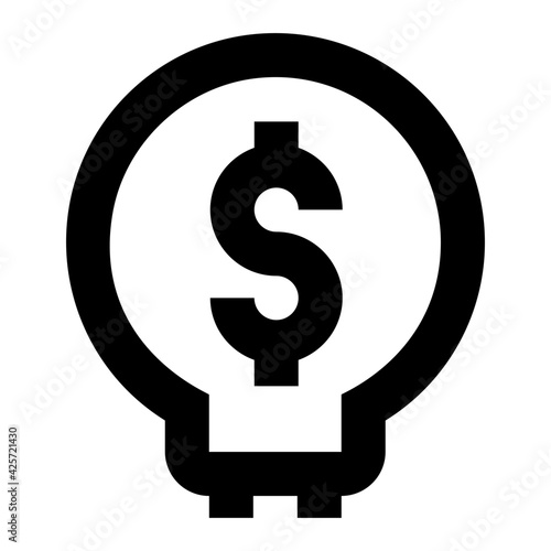 
A very well designed linear icon of financial idea 

