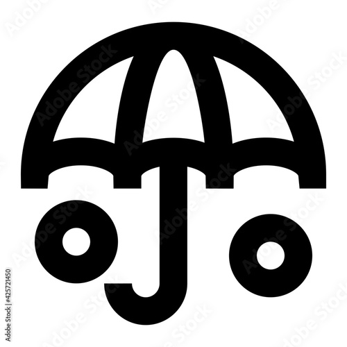 
A very well designed linear icon of financial insurance 

