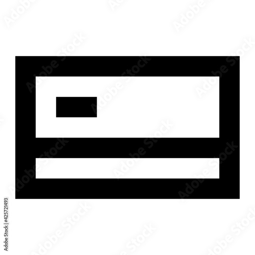 
A very well designed linear icon of atm card 

